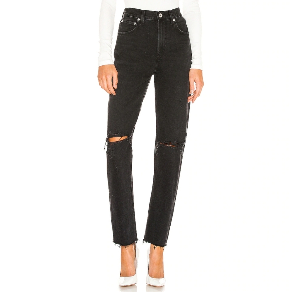 AGOLDE Cherie High Rise Straight in Distortion color